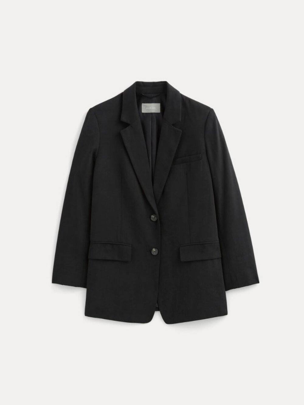 NWT Everlane Oversized Blazer in Buttersmooth in Black, Size 16 Cotton/Tencel - Picture 3 of 4
